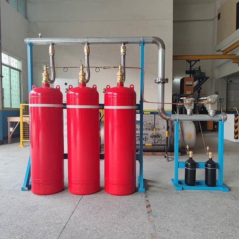Large power transformer substation equipped with automatic nitrogen injection pipelines